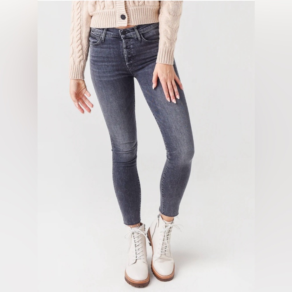 Mother Denim The Stunner Zip Ankle Step Fray jeans size 26